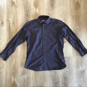 Givenchy Plaid Button Up Dress Shirt